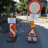 Sperre wegen Belagsarbeiten in Bregenz