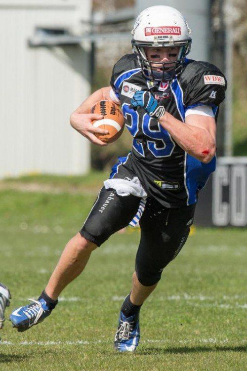 Blue-Devils-Wide-Receiver Vincent Müller. Foto: schwämmle