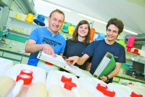 Buntes Berufsspektrum: Reinhard Gantner (l.) vermittelt vier verschiedene Fachbereiche. Foto: VN/Hofmeister