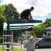 Fertiggestelltes Wartehäuschen in Frastanz