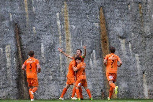 Fussball, Vorarlbergliga, 26. Spieltag, FC Bizau - FC Lauterach, tor zum 1:0
