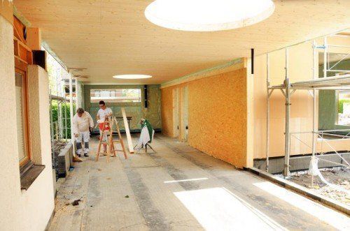 Der Zubau für den Kindergarten Wiesenstraße nimmt Formen an.