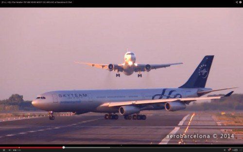 Ein Amateurvideo vom Flughafen Barcelona sorgte gestern im Internet für Wirbel.  Foto: Screenshot