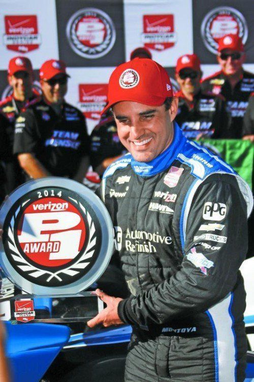 Hat gut lachen: Juan-Pablo Montoya gewann in Pocono. Foto: ap