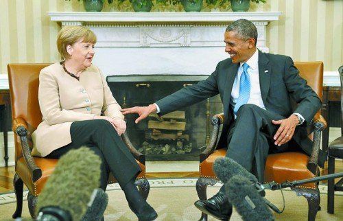 Nach der letzten Spionageaffäre zeigten sich Obama und Merkel am
4. Mai versöhnt. Diesmal sind die Probleme jedoch größer. Foto: Reuters
