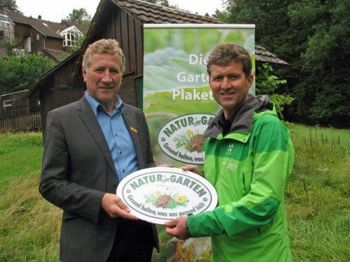 Präsentation der neuen Vorarlberger Gartenplakette.  Foto: VLK