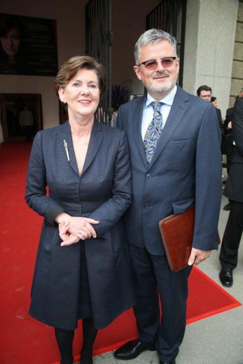 Präsidentin Rabl-Stadler mit Historiker Clark. Foto: EPA