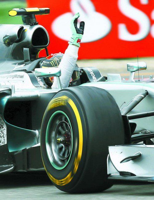 Vierter Saisonsieg, bis auf einen Ausfall immer auf Rang eins oder zwei – Nico Rosberg ist derzeit das Maß der Dinge in der Formel 1. Foto: ap
