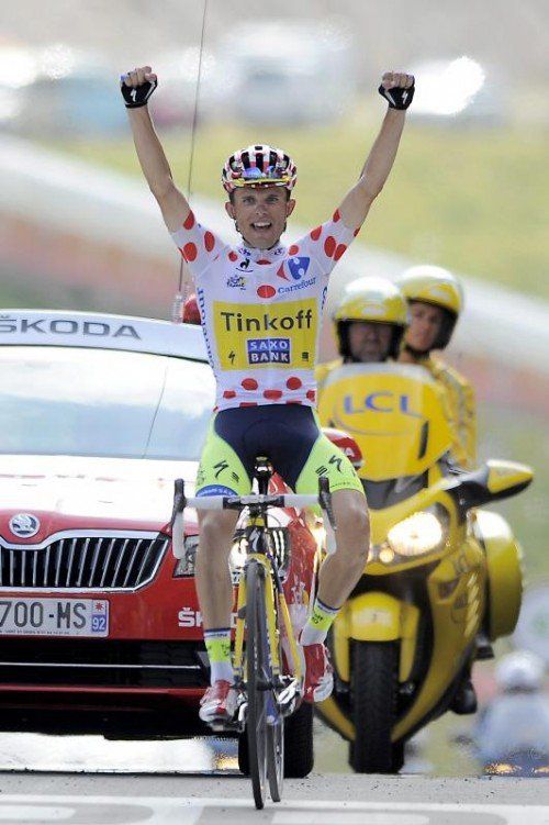 Zum zweiten Mal als Erster am Berg: Rafal Majka. Foto: ap