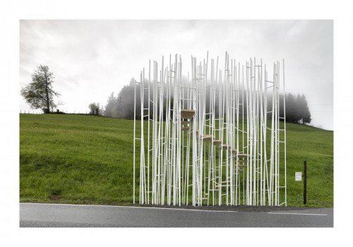 Auch wenn das Projekt des Japaners Sou Fujimoto die funktionellen Ansprüche nicht erfüllt, wurde es von Anfang an als „Salz in der Suppe“ für das Gesamtprojekt gesehen.  Fotos: VN/Hartinger, Kultur KRumbach