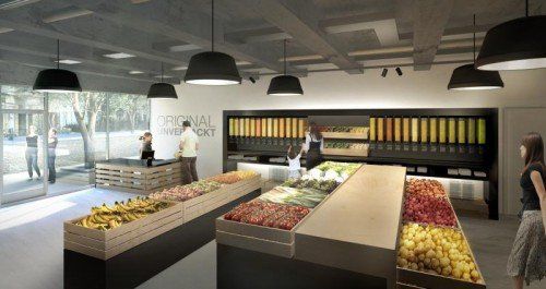 Der neue „Original Unverpackt“-Supermarkt“ in Berlin.  NAU Architects