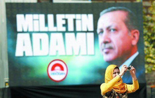 Erdogan liegt in den Wahlumfragen voran. Foto: epa