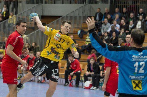 Gernot Watzl trifft im Trikot von Bregenz HB morgen zum Saisonauftakt auf seinen Stammverein HC Linz. Foto: VN/Stiplovsek