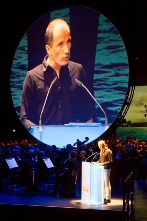 Hans Platzgumer bei der Eröffnung der heurigen Bregenzer Festspiele.