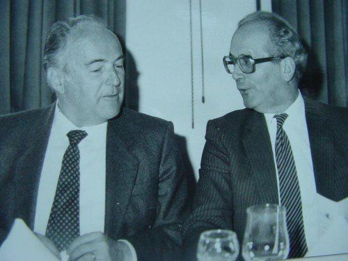 Hofrat Girardi 1986 mit LH Herbert Keßler. Foto: Privat  