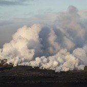 Vulkan Bárdarbunga  auf Island spuckt Lava