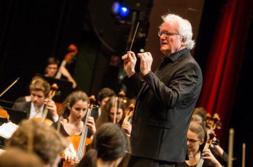 Vorprobe des Jugendsinfonieorchesters Dornbirn, letztmalig unter der Leitung von Guntram Simma