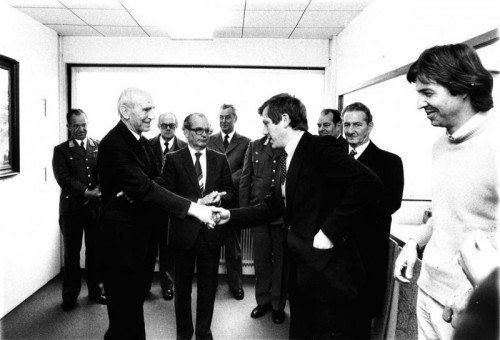 Bundespräsident Rudolf Kirchschläger und Bürgermeister Helmut Leite 1979. Rudolf Zündel