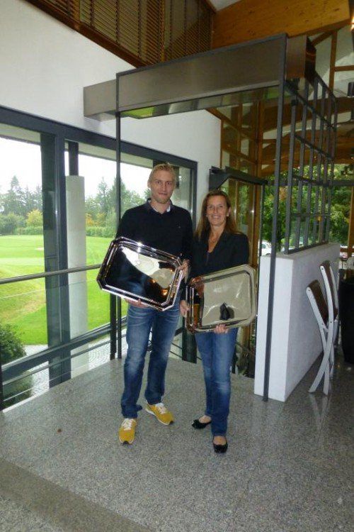 Die GC-Lindau-Klubmeister David Gött und Karin Gsell. Foto: privat