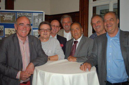 Edgar Rhomberg, Walter Schneider, Gustl Knoll, Mandy Strasser, Heinz Pienz, Wolfgang Fitzner, Gottfried Greif (v. l.).