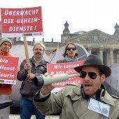Protestaktionen gegen die Aktivitäten der NSA in Berlin
