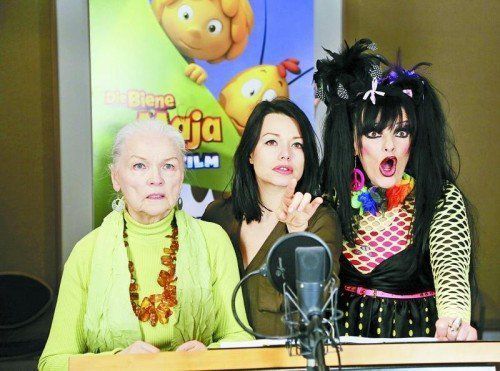Familienfilm: Eva-Maria, Cosma Shiva und Nina Hagen haben „Die Biene Maja“ synchronisiert. Foto: Constantin Film