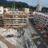 Firstfeier auf größter Bregenzer Baustelle