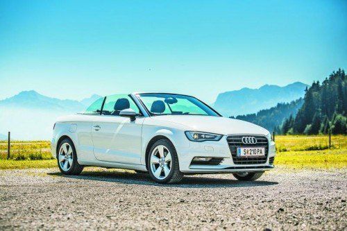 Hinaus an die Luft und einfach genießen: in knapp 18 Sekunden gibt das A3-Cabrio-Faltdach den Himmel frei . Fotos: vn/steurer