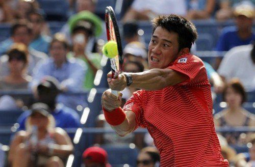 Kei Nishikori trifft im Halbfinale der US Open auf Vorjahrsfinalist Novak Djokovic. Foto: Reuters