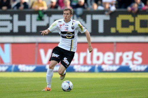 ALTACH,AUSTRIA,25.APR.14 - FUSSBALL - Erste Liga, SCR Altach vs TSV Hartberg. Bild zeigt Lukas Jaeger (Altach). Foto: GEPA pictures/ Oliver Lerch