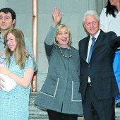 Chelsea Clinton verließ mit Charlotte die Klinik