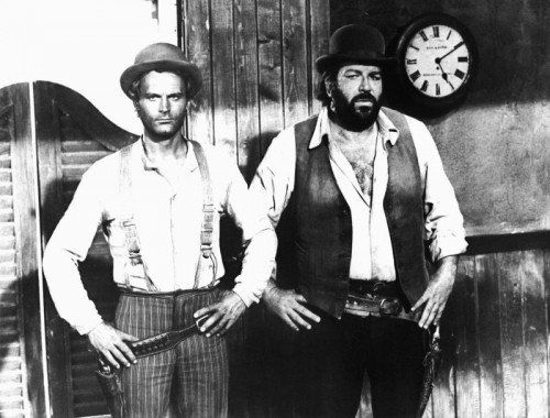Bud Spencer mit seinem langjährigen Filmpartner Terrence Hill.