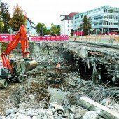Brückenabriss in Dornbirn liegt im Zeitplan