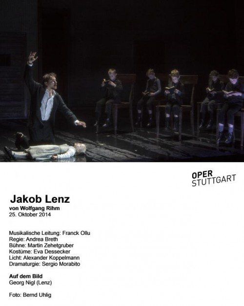 Szene aus der Oper „Jakob Lenz“ von Wolfgang Rihm mit Georg Nigl in der Hauptrolle. Foto: Oper Stuttgart/Uhlig