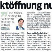 Arbeitsmarktöffnung für Asylsuchende