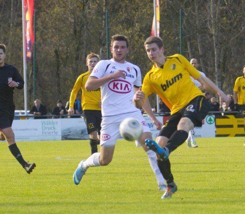 Als letztes Team qualifizierte sich der FC Höchst – im Bild Robert Blum – für das Viertelfinale im VFV-Toto-Cup. Foto: VN-Paulitsch