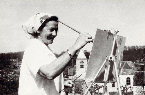 Aufnahme von Susi Weigel in den 1950er Jahren. Die Malerin und Illusratorin lebte viele Jahre in Bludenz.