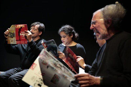 Die Premiere von „Angst“, aufgeführt vom Theaterclub 30+, fand gestern Abend in Bregenz statt.  Foto: LT/Köhler