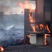 Lava erreichte erstes Gebäude