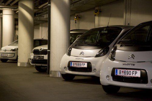 In den Landesgaragen stehen derzeit insgesamt 24 Elektroautos. VN/Paulitsch