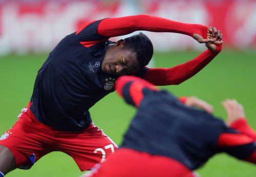 MUNICH,GERMANY,05.NOV.14 - SOCCER - UEFA Champions League, group stage, FC Bayern Muenchen vs AS Roma. Image shows David Alaba (Bayern) during warm-up. Photo: GEPA pictures/ Thomas Bachun