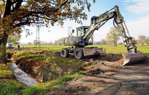Neue, vier Kilometer lange Erdgasleitung im Lauteracher Ried.  