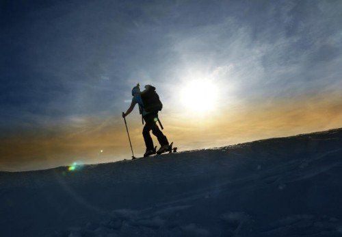Caroline machte heute eine Skitour auf die Stongerhöhe im Bregenzerwald.