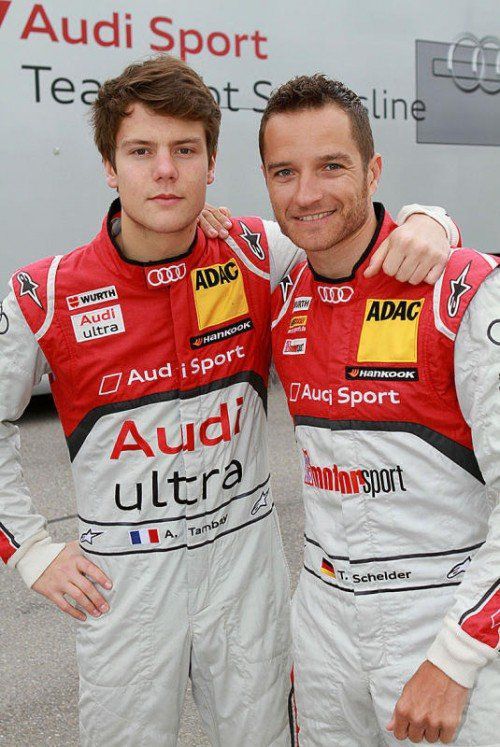 Die „Audianer“: Adrien Tambay (l.) und Timo Scheider. Foto: Noger