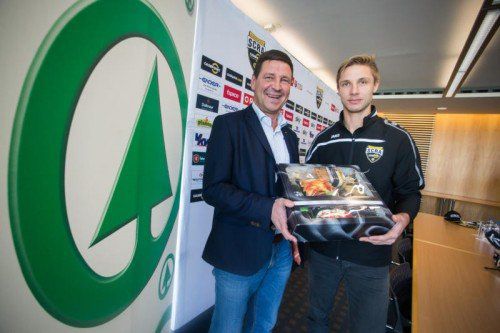 Fussball, bundesliga, SCR Altach, PK Pressekonferenz in der Spar Zentrale in Dornbirn, gerhard Ritter, Philipp Netzer
