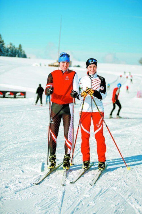Gut unterwegs: Dominik Baldauf, Jasmin Berchtold. Foto: rhomberg