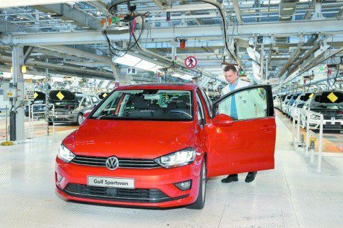 Kürzlich ist in Wolfsburg die einmillionste Van-Version des VW Golf vom Band gelaufen. Foto: WErk