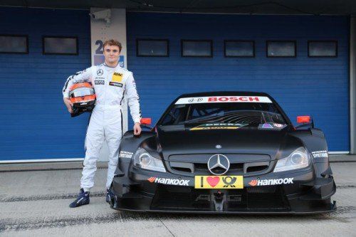 Lucas Auer beim Mercedes-Test. Foto: Mercedes Benz