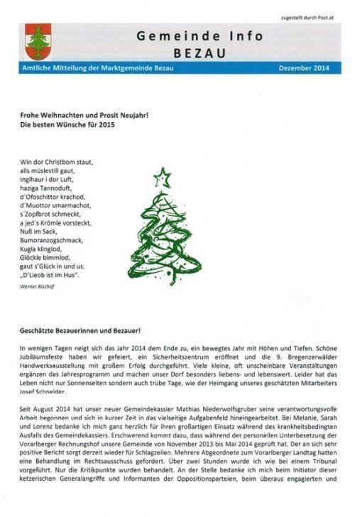 Offizielle Gemeinde-Information.  