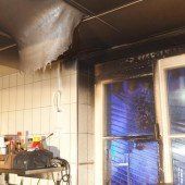 Küche in Flammen